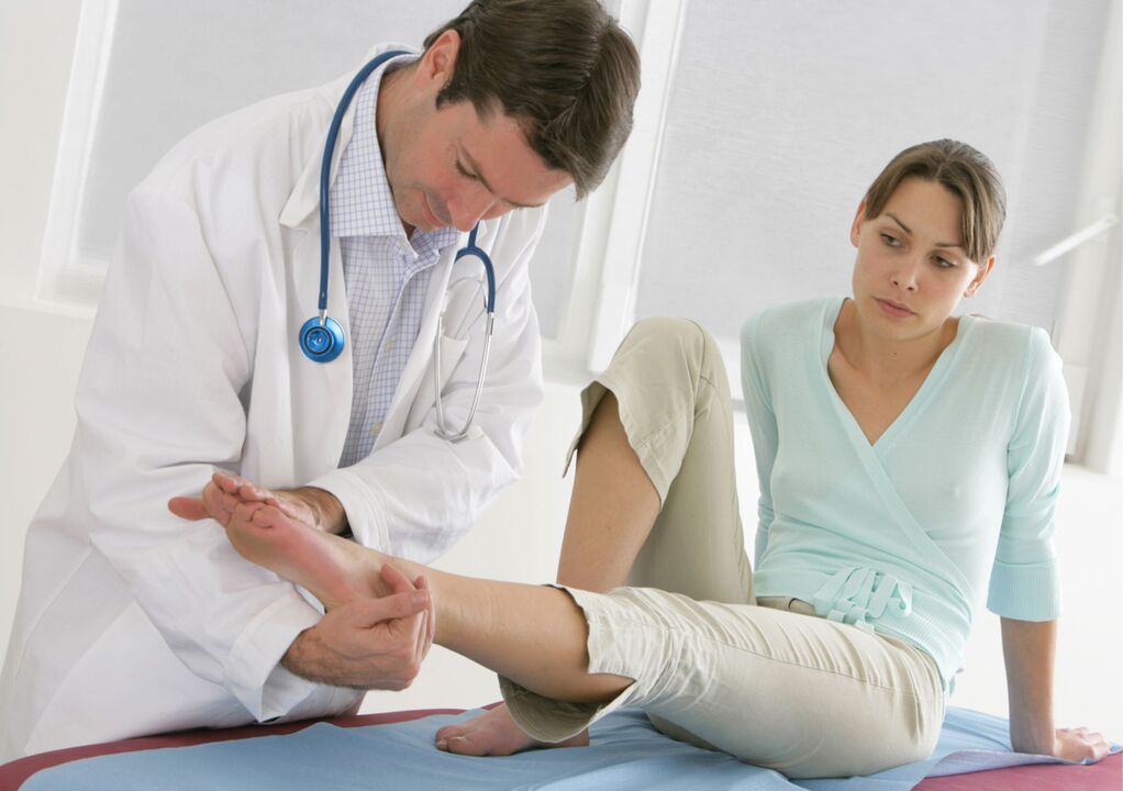 medical examination for pain in the hip joint